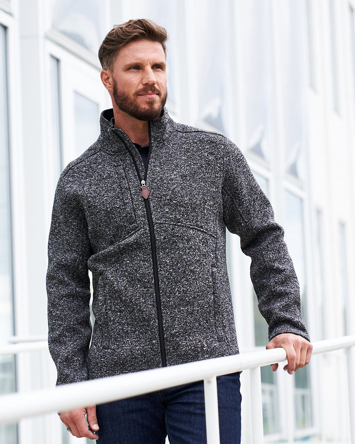 Inspire Men's Bonded Sweater Fleece Jacket