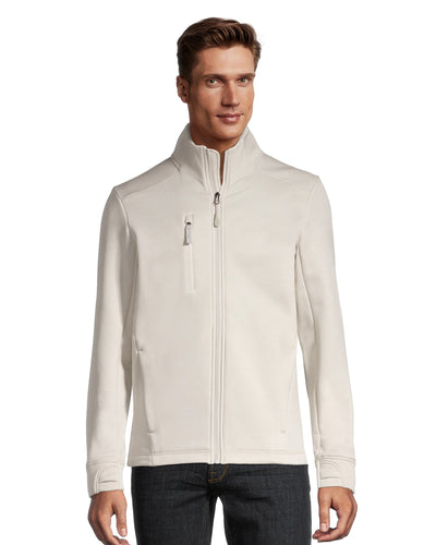 Aspire Men's Microstripe Brushback Fleece Jacket