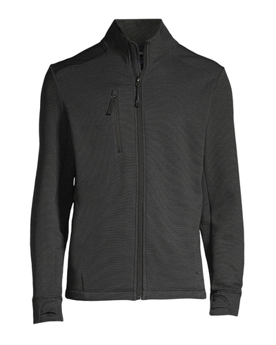 Aspire Men's Microstripe Brushback Fleece Jacket